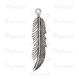 1413-1516-176-OXWH - Metal Pendant Feather 11x45mm Antique Nickel 10pcs 1413-1516-176-OXWH,Pendants,Metal,Feather,Pendant,Metal,11x45mm,Feather,Antique Nickel,China,10pcs,montreal, quebec, canada, beads, wholesale