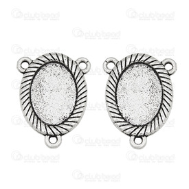 1413-1516-204 - Metal Bezel Cup Rosary Center 9x14mm Oval Antique Nickel 20pcs 1413-1516-204,Cabochons,Settings for cabochons,Others,Metal,Bezel Cup Rosary Center,Oval,9X14MM,Grey,Antique Nickel,Metal,20pcs,China,montreal, quebec, canada, beads, wholesale