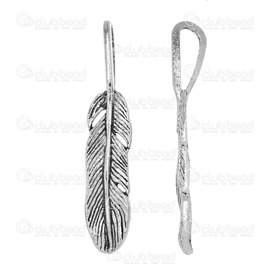 1413-1516-224 - Metal Pendant Feather 11x54mm Antique Nickel 10pcs 1413-1516-224,Clearance by Category,Metal,Pendant,Metal,Metal,11x54mm,Feather,Antique Nickel,China,10pcs,montreal, quebec, canada, beads, wholesale