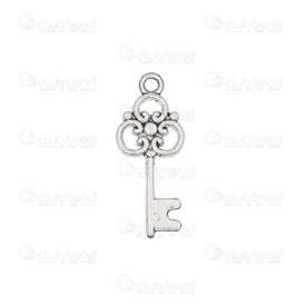 1413-1516-82 - Metal Pendant Key 26MM Antique Nickel 20pcs 1413-1516-82,Pendants,Metal,Key,Pendant,Metal,26MM,Key,Antique Nickel,20pcs,montreal, quebec, canada, beads, wholesale
