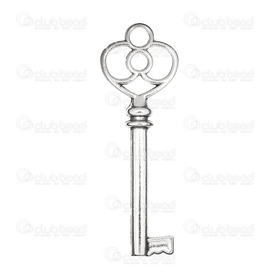 1413-1516-86 - Metal Pendant Key 62mm Antique Nickel 5pcs 1413-1516-86,Pendants,Metal,Key,Pendant,Metal,62mm,Key,Antique Nickel,5pcs,montreal, quebec, canada, beads, wholesale