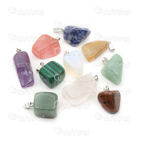 1413-1600-ASS - Semi-precious Stone Pendant With Bail Assorted Shapes Assorted Size Assorted Stones 10pcs 1413-1600-ASS,Pendant,With Bail,Natural,Semi-precious Stone,Assorted Size,Assorted Shapes,10pcs,Assorted Stones,montreal, quebec, canada, beads, wholesale