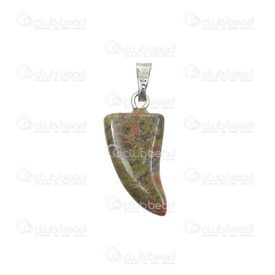 1413-1602-06 - Semi-precious Stone Pendant Horn With Bail 10x22mm Unakite 3pcs 1413-1602-06,unakite,Pendant,Natural,Semi-precious Stone,10x22mm,Horn,With Bail,China,3pcs,Unakite,montreal, quebec, canada, beads, wholesale