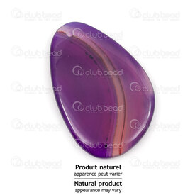1413-1622-5808 - Semi Precious Stone Pendant Drop Purple Stripe Agate (approx. 58x40x6.5mm) 2mm hole 1pc 1413-1622-5808,1413-1622-58,montreal, quebec, canada, beads, wholesale