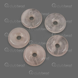 1413-1624-2404 - Pierre Fine Naturelle Pendentif Beigne Quartz Rose 24.5x5mm Diametre Interieur 5mm 5pcs 1413-1624-2404,se,montreal, quebec, canada, beads, wholesale