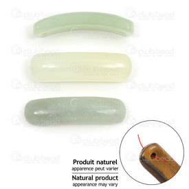 1413-1626-L386 - Pierre Fine Naturelle Lien Rectangle Jade Xinshan 36-38x8-10x7mm Trou 1mm 3pcs 1413-1626-L386,jade,montreal, quebec, canada, beads, wholesale