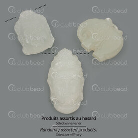 1413-1699-02 - Natural Semi Precious Stone Pendant White Jade Assorted Size-Shape-Color 3pcs 1413-1699-02,Selected gemstone pendants,montreal, quebec, canada, beads, wholesale