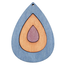 *DB-1413-1703-02 - Wood Pendant Painted Drop 5X35MM Burgundy/Orange/Blue 10pcs *DB-1413-1703-02,Wood,Pendant,Painted,Wood,Wood,5X35MM,Drop,Drop,Burgundy/Orange/Blue,China,Dollar Bead,10pcs,montreal, quebec, canada, beads, wholesale