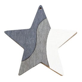 *DB-1413-1704-04 - Wood Pendant Painted Star 55MM Black/White/Grey 10pcs *DB-1413-1704-04,Pendants,Wood,Pendant,Painted,Wood,Wood,55MM,Star,Star,Black/White/Grey,China,Dollar Bead,10pcs,montreal, quebec, canada, beads, wholesale