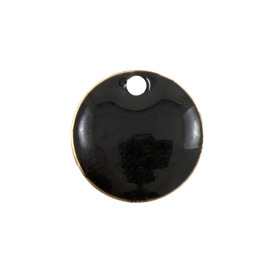 1413-1900-02 - Metal Pendant Round 11MM Black 10pcs India 1413-1900-02,montreal, quebec, canada, beads, wholesale