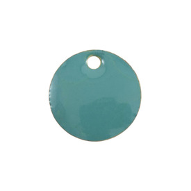 1413-1900-04 - Metal Pendant Round 11MM Teal 10pcs India 1413-1900-04,montreal, quebec, canada, beads, wholesale