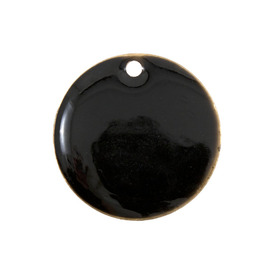 *1413-1901-02 - Metal Pendant Round 21MM Black 10pcs India *1413-1901-02,montreal, quebec, canada, beads, wholesale