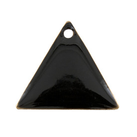 *1413-1903-02 - Metal Pendant Triangle 25MM Black 10pcs India *1413-1903-02,montreal, quebec, canada, beads, wholesale