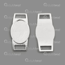 1413-2030-SL - Metal Bezel Cup Link Oval 18.5x25mm Silver Nickel Free 10pcs 1413-2030-SL,Cabochons,Metal,Bezel Cup Link,Metal,Bezel Cup Link,Oval,18.5x25mm,Grey,Silver,Metal,Nickel Free,10pcs,China,montreal, quebec, canada, beads, wholesale