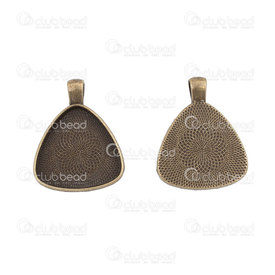 1413-2054-OXBR - Metal Bezel Cup Pendant Rounded Triangle 25x25mm Antique Nickel Nickel Free 10pcs 1413-2054-OXBR,Findings,Bezel - Cabochon Settings,Pendants,10pcs,Metal,Bezel Cup Pendant,Rounded Triangle,25X25MM,Grey,Antique Nickel,Metal,Nickel Free,10pcs,China,montreal, quebec, canada, beads, wholesale