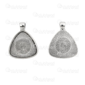 1413-2054-WH - Metal Bezel Cup Pendant Rounded Triangle 25x25mm Antique Nickel Nickel Free 10pcs 1413-2054-WH,Cabochons,25X25MM,Metal,Bezel Cup Pendant,Rounded Triangle,25X25MM,Grey,Antique Nickel,Metal,Nickel Free,10pcs,China,montreal, quebec, canada, beads, wholesale