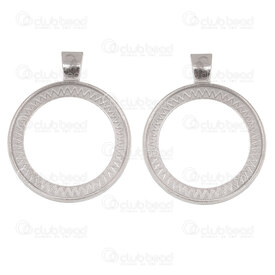 1413-2078-WH - Metal Bezel Cup Pendant 40mm With Perforated Base Round Nickel With 5.5mm loop 3pcs 1413-2078-WH,Cabochons,Metal,Metal,Bezel Cup Pendant,With Perforated Base,Round,40MM,Grey,Nickel,Metal,With 5.5mm loop,3pcs,China,montreal, quebec, canada, beads, wholesale