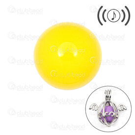 1413-2300-18 - Bille Carillon de Métal pour Bola de grossesse Rond 15MM Jaune Sans Trou 1pc 1413-2300-18,Bolas de grossesse,Billes carillon,montreal, quebec, canada, beads, wholesale