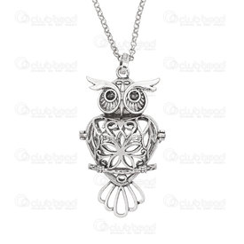 1413-2306-12 - Chaîne Bola de grossesse Métal Collier 42" Nickel Hibou (carillon 15mm et 16mm) 1 pc 1413-2306-12,Chaînes,Nickel,Métal,Bola Pregnancy Pendant,Chaîne,Collier,42",Nickel,1 pc,Chine,Owl,(15mm and 16mm harmony ball),montreal, quebec, canada, beads, wholesale
