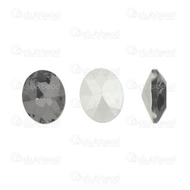 1413-3018 - Chaton de Cristal Oval Dos Pointu 10x8x4.7mm Anthracite 1pc  Hors Politique de Prix 1413-3018,1pc,Cristal,Chaton,Cristal,10x8x4.7mm,Rond,Oval,Pointed Back,Gris,Anthracite,Chine,1pc,Off Price Policy,montreal, quebec, canada, beads, wholesale