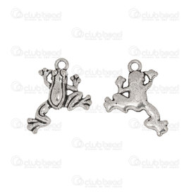 1413-5110-02 - Animal Metal charm Frog 15x15mm Nickel 20pcs 1413-5110-02,Pendants,Metal,montreal, quebec, canada, beads, wholesale