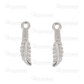 1413-5112-10 - Spiritual Metal Charm Feather 12.5x4mm Nickel 100pcs 1413-5112-10,Charms,montreal, quebec, canada, beads, wholesale