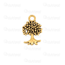 1413-5112-26GL - Spirituel Metal Breloque Arbre de Vie 12.3x8x1mm avec Boucle Couleur Or 50pcs 1413-5112-26GL,Pendentifs,Métal,montreal, quebec, canada, beads, wholesale