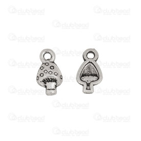 1413-5119-02 - Veggies Metal charm mushroom 9x7mm Nickel 50pcs 1413-5119-02,Clearance by Category,montreal, quebec, canada, beads, wholesale