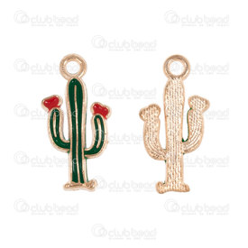 1413-5146 - Metal Breloque Cactus 19x9mm Coloré Or 10pcs 1413-5146,Pendentifs,Métal,montreal, quebec, canada, beads, wholesale