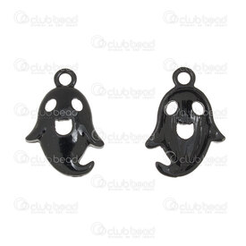 1413-5156-BLK - Metal charm ghost 17.5x15x3mm black 10pcs 1413-5156-BLK,Charms,Metal,montreal, quebec, canada, beads, wholesale