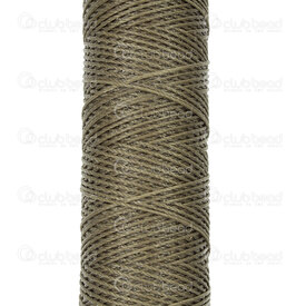 1601-0233-T0.606 - Fil Ciré Polyester Torsade Rond Kakhi 0.6mm (630D) Bobine de 70m 1601-0233-T0.606,Thread,montreal, quebec, canada, beads, wholesale