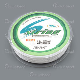 1601-0234-5.0 - High Quality Polyester Thread 0.37mm White 100 meters Roll 1601-0234-5.0,Threads and Cords,Polyester,montreal, quebec, canada, beads, wholesale