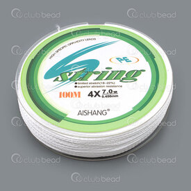 1601-0234-7.0 - High Quality Polyester Thread 0.45mm White 100 meters Roll 1601-0234-7.0,Threads and Cords,Polyester,montreal, quebec, canada, beads, wholesale