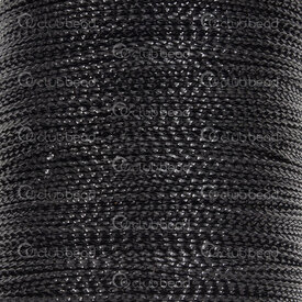 1601-0251-0804 - Nylon Cord 1mm Black 8 Twisted Thread 100m Roll 1601-0251-0804,Torsade,montreal, quebec, canada, beads, wholesale