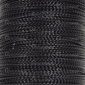 1601-0251-0804 - Corde Nylon 1mm Noir 8 Fil Torsade Rouleau 100m 1601-0251-0804,Fils et Cordons,Nylon,montreal, quebec, canada, beads, wholesale