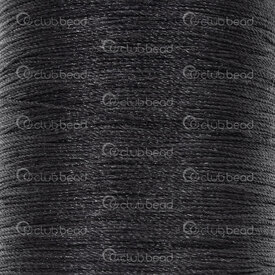 1601-0252-0204 - Corde Polyester 0.2mm Noir Torsade Rouleau 80m 1601-0252-0204,0,montreal, quebec, canada, beads, wholesale
