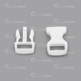 1602-0120-CLASP-WH - Plastic Clasp Buckle 29x15mm Hole 11x3.5mm White 10 sets 1602-0120-CLASP-WH,Paracord,Clasps,Plastic,Clasp,Buckle,29X15MM,White,White,Plastic,10 sets,China,montreal, quebec, canada, beads, wholesale