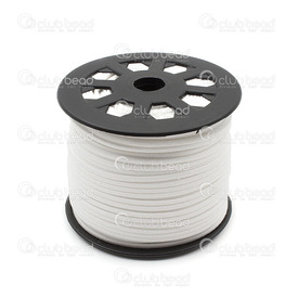 1602-0300-18 - Suedette Cord 1.5x3mm White 100yd (91m) 1602-0300-18,1.5x3mm,Suedette,Cord,1.5x3mm,White,100yd (91m),China,montreal, quebec, canada, beads, wholesale