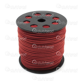 1602-0300-20 - Suedette Cord 1.5x3mm Red 100yd (91m) 1602-0300-20,Suedette,Cord,1.5x3mm,Red,100yd (91m),China,montreal, quebec, canada, beads, wholesale