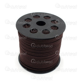 1602-0300-34 - Suedette Cord 1.5x3mm Chocolate 100yd (91m) 1602-0300-34,1.5x3mm,Suedette,Cord,1.5x3mm,Chocolate,100yd (91m),China,montreal, quebec, canada, beads, wholesale