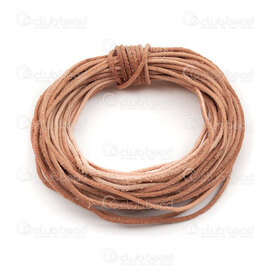 1602-0411-12T - DISC Leather Cord Round 1.5mm Natural Treated 10 yard roll (9m) 1602-0411-12T,Leather,montreal, quebec, canada, beads, wholesale