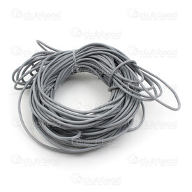 1602-0411-14 - Leather Cord 1.5mm Silver-Grey 10m (32.8ft) 1602-0411-14,Leather,Leather,Cord,1.5MM,Silver-Grey,10m (32.8ft),China,montreal, quebec, canada, beads, wholesale