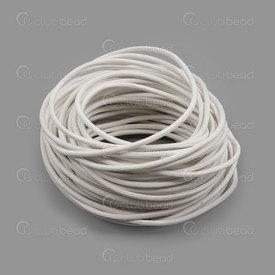 1602-0412-06 - Leather Cord 2mm White 10m Roll 1602-0412-06,White,Leather,Leather,Cord,2MM,White,10m Roll,China,montreal, quebec, canada, beads, wholesale