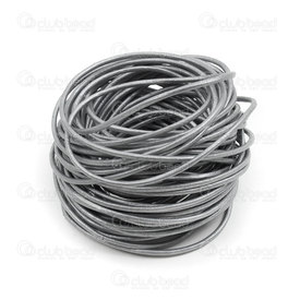 1602-0412-14 - Leather Cord 2mm Silver-Grey 10m (32.8ft) 1602-0412-14,2MM,10m (32.8ft),Leather,Cord,2MM,Silver-Grey,10m (32.8ft),China,montreal, quebec, canada, beads, wholesale