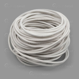 1602-0413-06 - Leather Cord 2.5mm White 10m (32.8ft) 1602-0413-06,2.5mm,Leather,Leather,Cord,2.5mm,White,10m (32.8ft),China,montreal, quebec, canada, beads, wholesale
