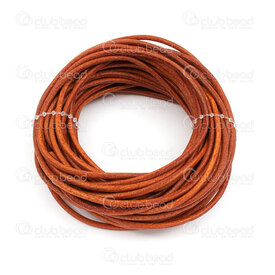 1602-0413-18 - Leather Cord 2.5mm Antique Natural 10m Roll 1602-0413-18,cordons cuir,montreal, quebec, canada, beads, wholesale