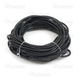 1602-0418-02 - Leather Cord 4mm Black 10m (11yd) 1602-0418-02,Cordon de cuir,Leather,Leather,Cord,4mm,Black,10m (11yd),China,montreal, quebec, canada, beads, wholesale