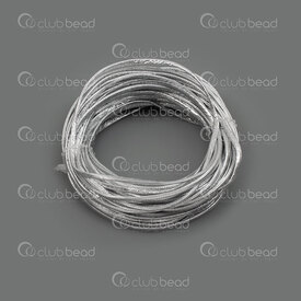 1602-0420-SL - Pu Faux Leather Flat Cord Soft 3mm Silver 10m (32.8ft) 1602-0420-SL,Threads and Cords,Leather,Pu Faux Leather,Flat,Cord,Soft,3MM,Silver,10m (32.8ft),China,montreal, quebec, canada, beads, wholesale
