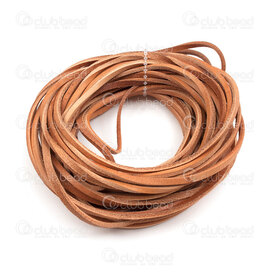 1602-0426-NAT - Leather Cord 3x2mm Natural 10m Roll 1602-0426-NAT,Cords,montreal, quebec, canada, beads, wholesale