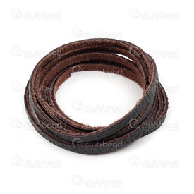 1602-0450-16 - Leather Cord Flat 4 to 5mm Chocolate App. 1.5m Italy 1602-0450-16,suédine,Leather,Cord,Flat,4 to 5mm,Chocolate,App. 1.5m,Italy,montreal, quebec, canada, beads, wholesale